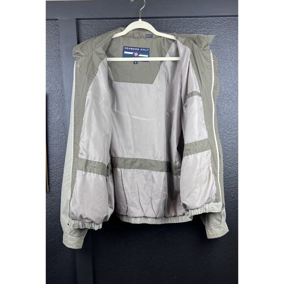 Members Only Men’s Mariner Jacket Windbreaker Full Zip Snap Size XL Long Beige - Picture 7 of 12